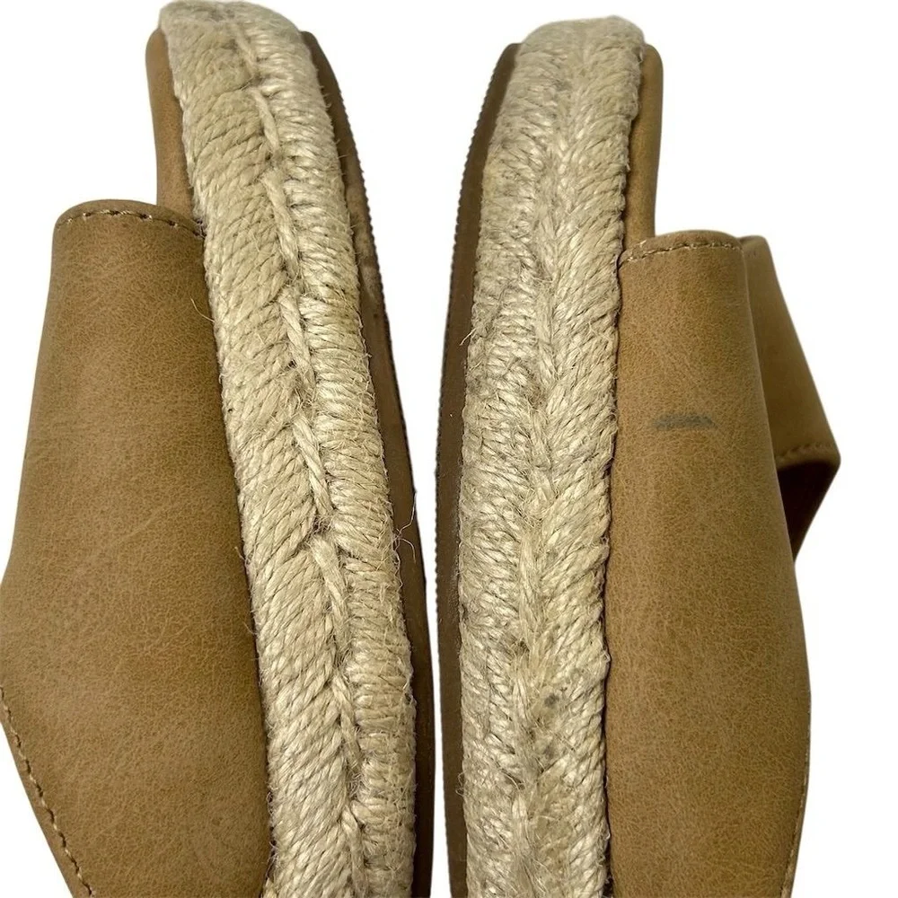 Tommy Bahama Caisy Tan Nubuck Wedge Espadrilles Sandals Size‎ 8.5